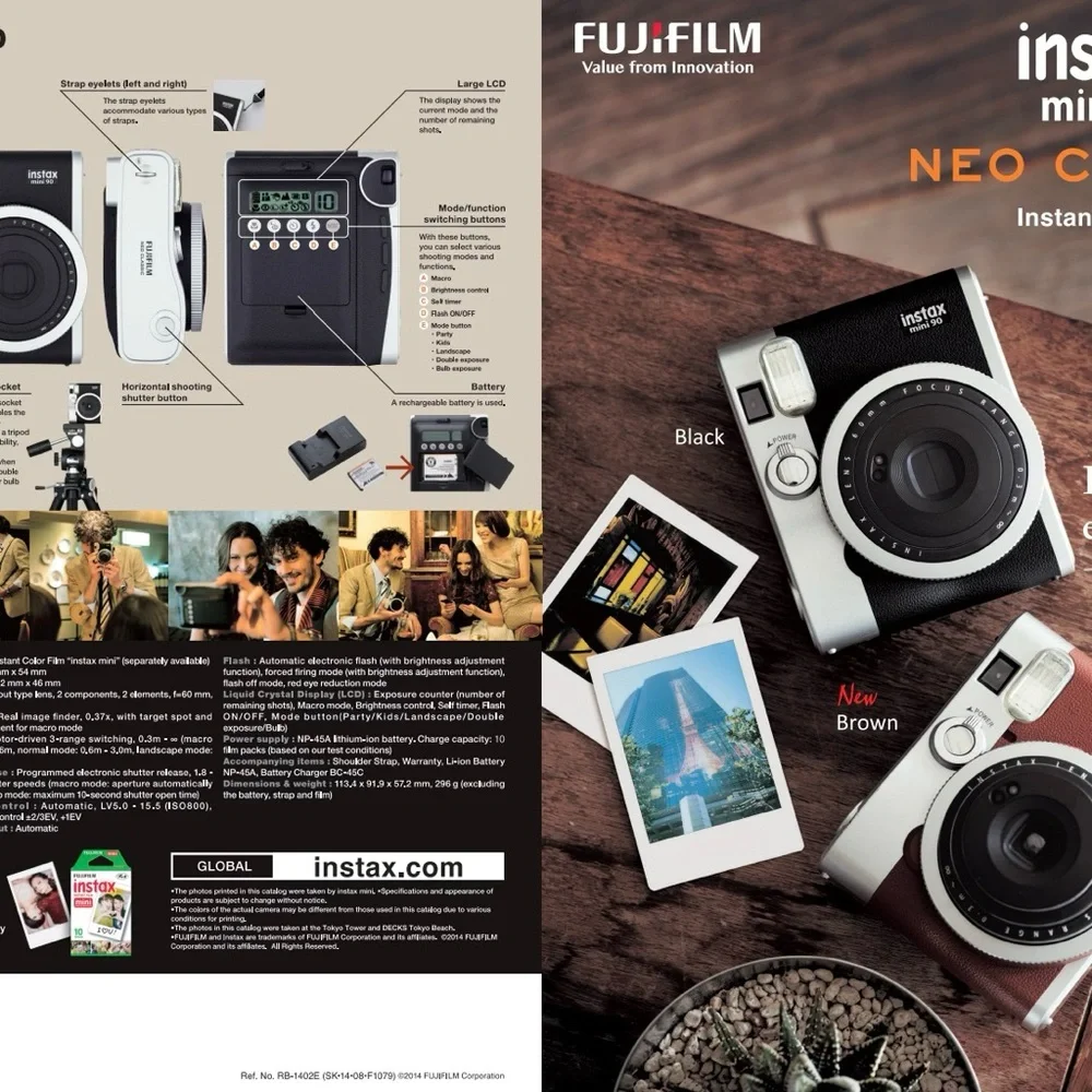 Fujifilm Instax Mini 90 Neo Classic Instant Film Camera